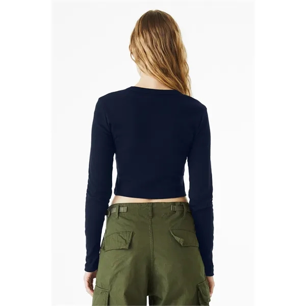 BELLA+CANVAS Women's Micro Rib Long Sleeve Baby Tee... from ASI 84863 SanMar