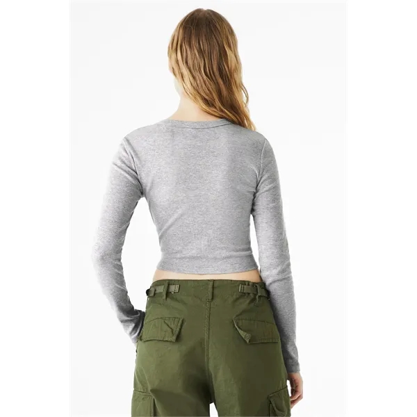 BELLA+CANVAS Women's Micro Rib Long Sleeve Baby Tee... from ASI 84863 SanMar