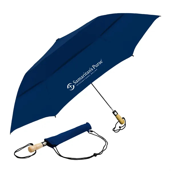Vented folding golf-sized umbrella with unique automatic opening, 58" canopy arc... from ASI 89955 StrombergBrand / Stromberg Brand