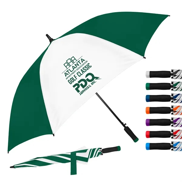 Automatic opening golf umbrella with 58" canopy arc, heavy duty construction... from ASI 89955 StrombergBrand / Stromberg Brand