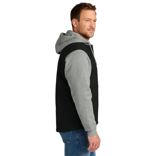 CornerStone Duck Fleece Full-Zip Hooded Jacket... from ASI 84863 SanMar