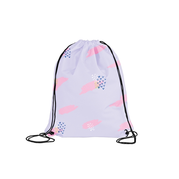 Polyester drawstring backpack with a 21 inch black cotton cord that... from ASI 74710 Numo