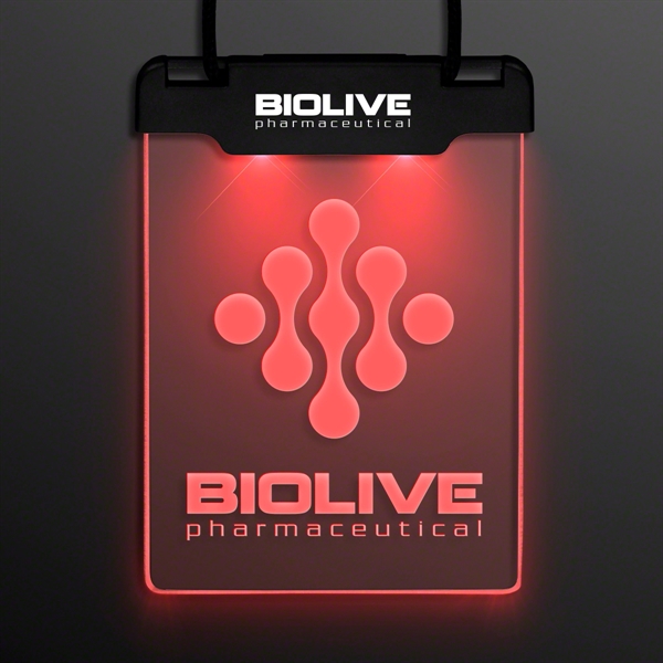 Space Glow Light Badge Necklace; Blank and Imprinted pricing... from ASI 34194 ALightPromos