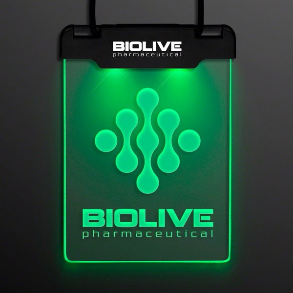 Space Glow Light Badge Necklace; Blank and Imprinted pricing... from ASI 34194 ALightPromos