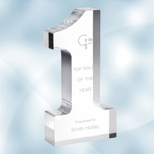 Acrylic Number One award that can also be used as a... from ASI 47791 Best Deal Awards