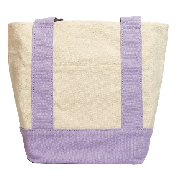 12oz canvas mini tote inspired by grocery carryalls. Contrast handles and... from ASI 46420 Continental Mkting Svc Inc / CMBags