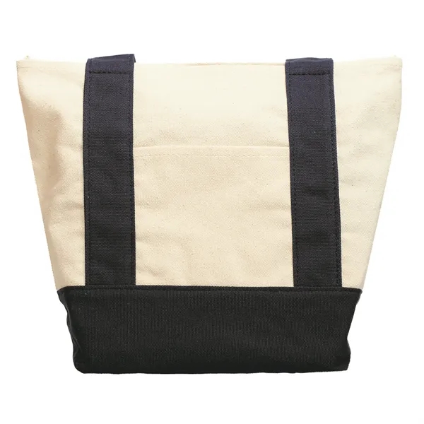 12oz canvas mini tote inspired by grocery carryalls. Contrast handles and... from ASI 46420 Continental Mkting Svc Inc / CMBags