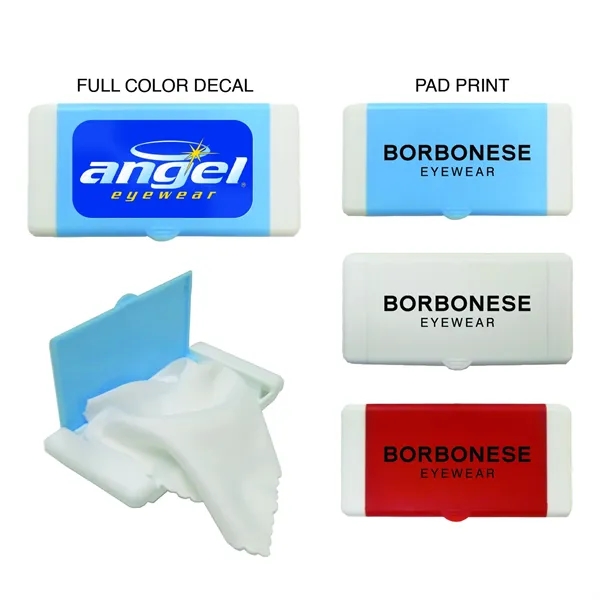 Lens cleaning cloth in plastic carry case with snap closure.... from ASI 52710 Lincoln Line