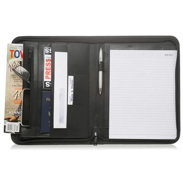 Zippered Black Leather Portfolios.... from ASI 39552 BEL Promo