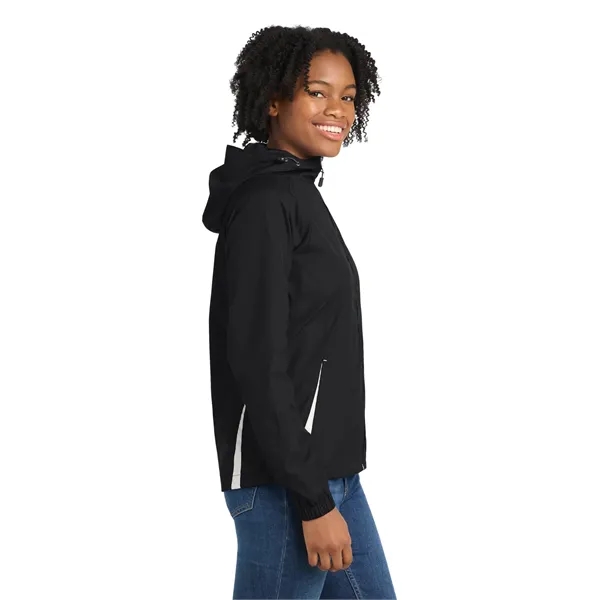 Sport-Tek Ladies Colorblock Hooded Raglan Jacket.... from ASI 84863 SanMar