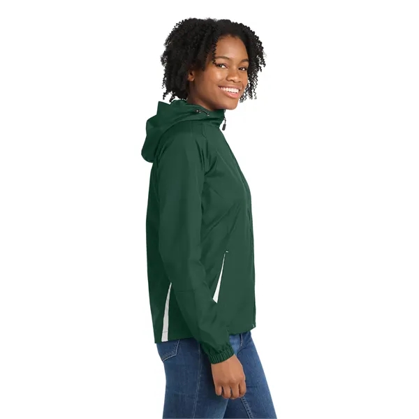 Sport-Tek Ladies Colorblock Hooded Raglan Jacket.... from ASI 84863 SanMar