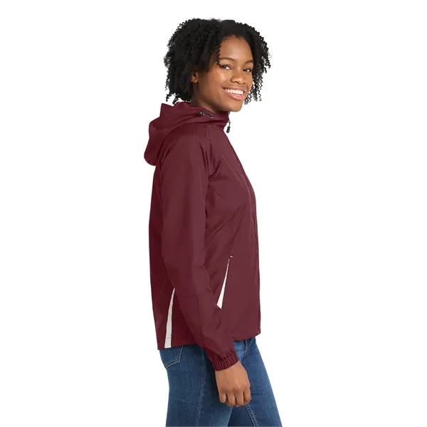Sport-Tek Ladies Colorblock Hooded Raglan Jacket.... from ASI 84863 SanMar