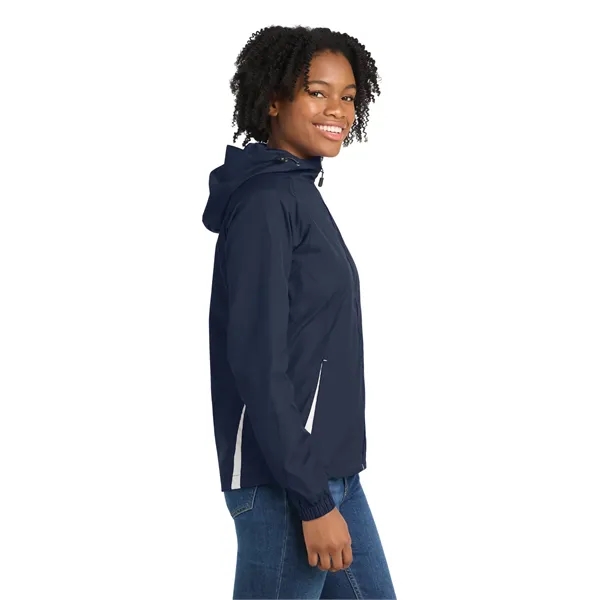 Sport-Tek Ladies Colorblock Hooded Raglan Jacket.... from ASI 84863 SanMar