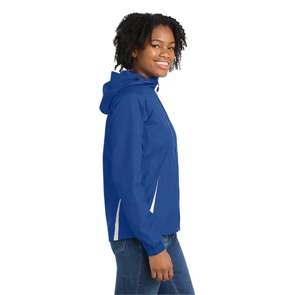 Sport-Tek Ladies Colorblock Hooded Raglan Jacket.... from ASI 84863 SanMar