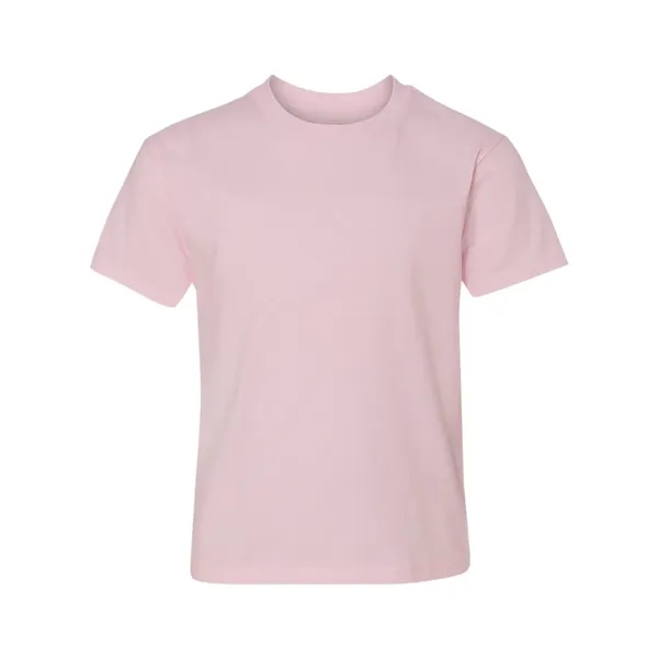 Hanes youth T-shirt with double-needle stitching and shoulder-to-shoulder tape.... from ASI 84358 S&S Activewear
