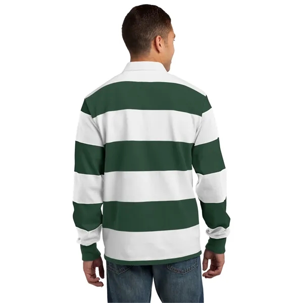 Sport-Tek Classic Long Sleeve Rugby Polo.... from ASI 84863 SanMar