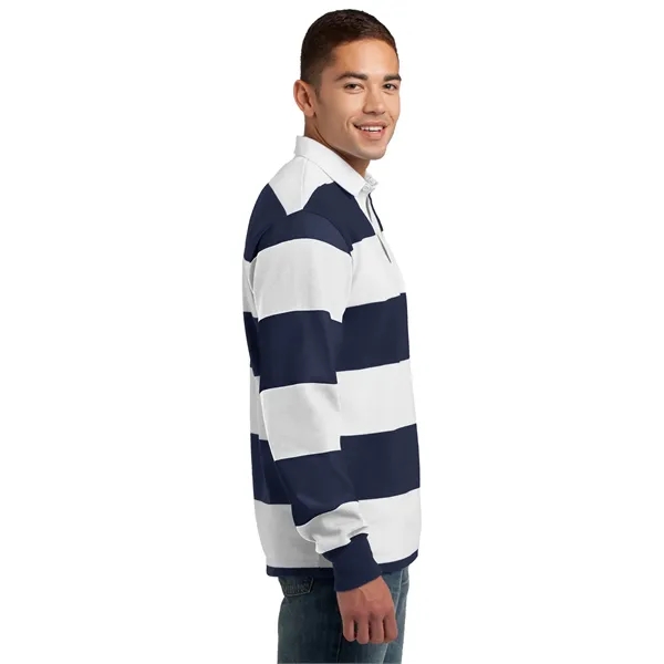 Sport-Tek Classic Long Sleeve Rugby Polo.... from ASI 84863 SanMar