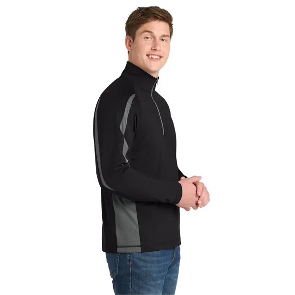 Sport-Tek Sport-Wick Stretch 1/2-Zip Colorblock Pullover.... from ASI 84863 SanMar