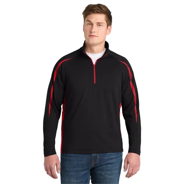 Sport-Tek Sport-Wick Stretch 1/2-Zip Colorblock Pullover.... from ASI 84863 SanMar