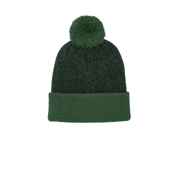 Sport-Tek Halftime Heather Pom Beanie... from ASI 84863 SanMar