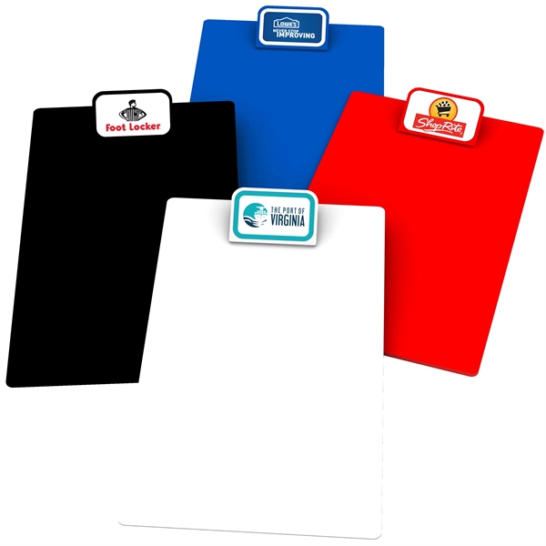 9" x 15" legal-sized plastic clipboard in assorted colors with customizable... from ASI 90807 Tekweld