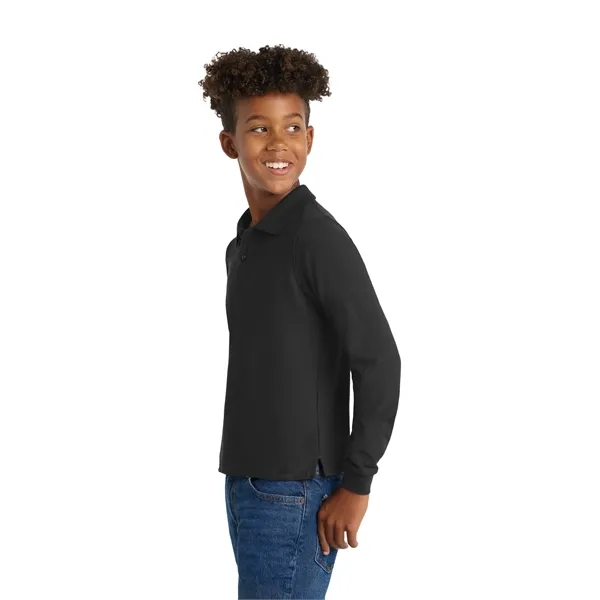 Port Authority Youth Long Sleeve Silk Touch Polo.... from ASI 84863 SanMar