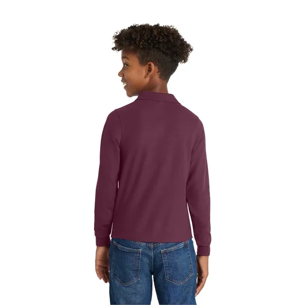 Port Authority Youth Long Sleeve Silk Touch Polo.... from ASI 84863 SanMar