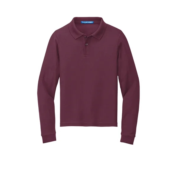 Port Authority Youth Long Sleeve Silk Touch Polo.... from ASI 84863 SanMar