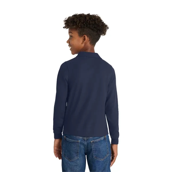 Port Authority Youth Long Sleeve Silk Touch Polo.... from ASI 84863 SanMar