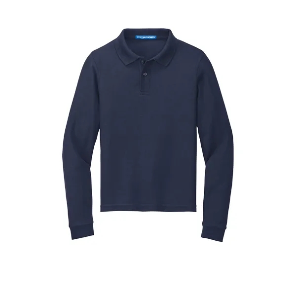 Port Authority Youth Long Sleeve Silk Touch Polo.... from ASI 84863 SanMar