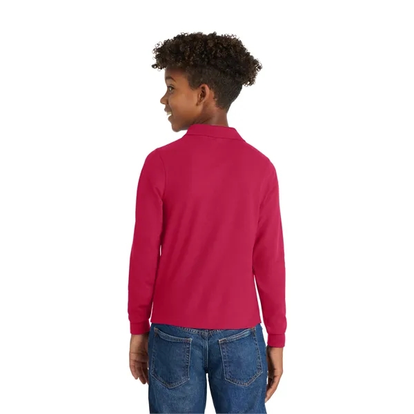 Port Authority Youth Long Sleeve Silk Touch Polo.... from ASI 84863 SanMar