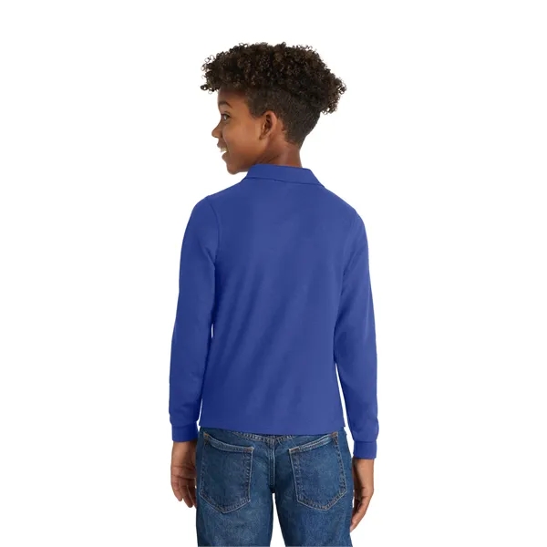 Port Authority Youth Long Sleeve Silk Touch Polo.... from ASI 84863 SanMar