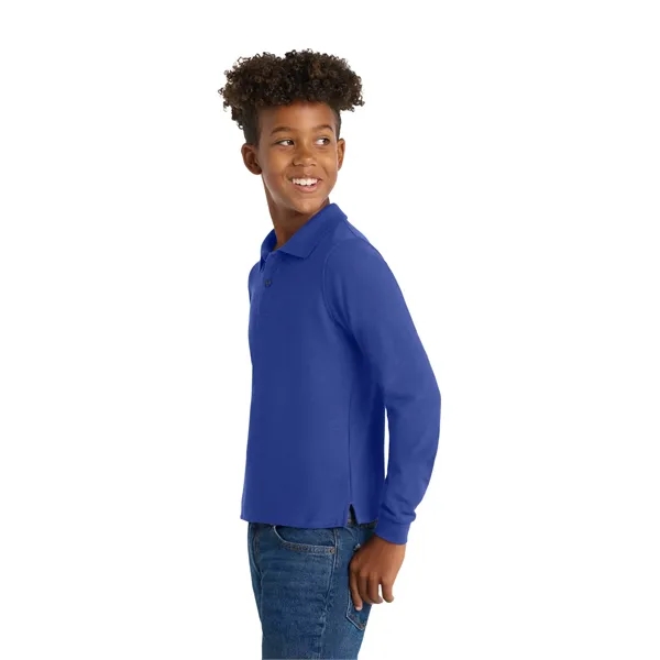 Port Authority Youth Long Sleeve Silk Touch Polo.... from ASI 84863 SanMar