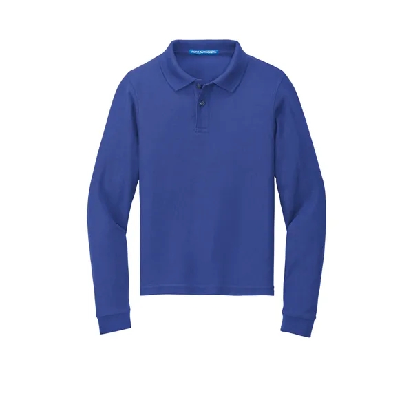 Port Authority Youth Long Sleeve Silk Touch Polo.... from ASI 84863 SanMar