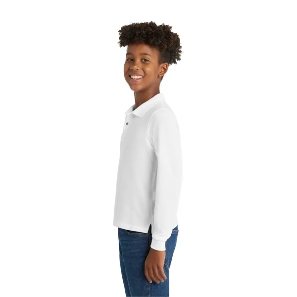 Port Authority Youth Long Sleeve Silk Touch Polo.... from ASI 84863 SanMar
