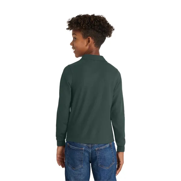 Port Authority Youth Long Sleeve Silk Touch Polo.... from ASI 84863 SanMar
