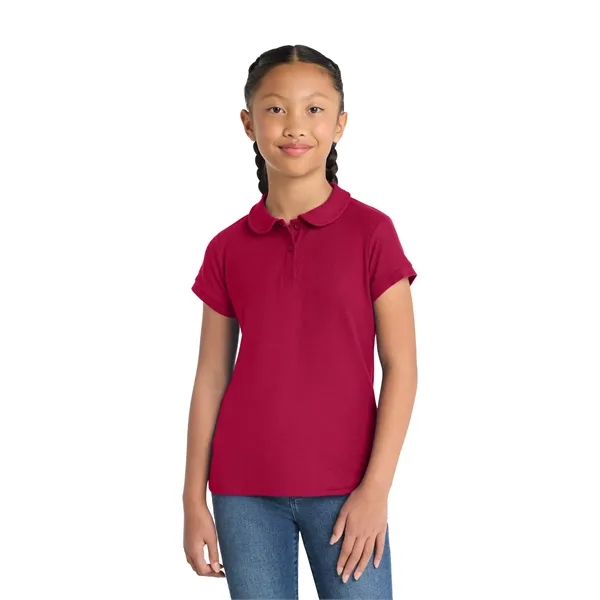 Port Authority Girls Silk Touch Peter Pan Collar Polo.... from ASI 84863 SanMar
