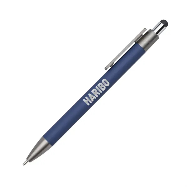 Hughes Aluminum Pen w/Wood Clip & Blue Refill... from ASI 84592 St Regis Group