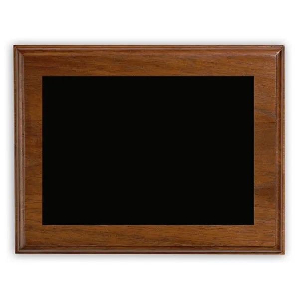 7" x 9" recognition plaque with grained walnut wood and a... from ASI 68507 The Magnet Group / Benchmark Crystal & Clocks