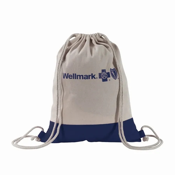 Lightweight drawstring bag made from natural canvas with color accent on... from ASI 68507 The Magnet Group / Perfect Line