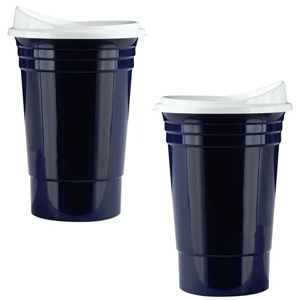 16 oz. polypropylene party cup with lid and double wall insulation.... from ASI 68507 The Magnet Group / Perfect Line