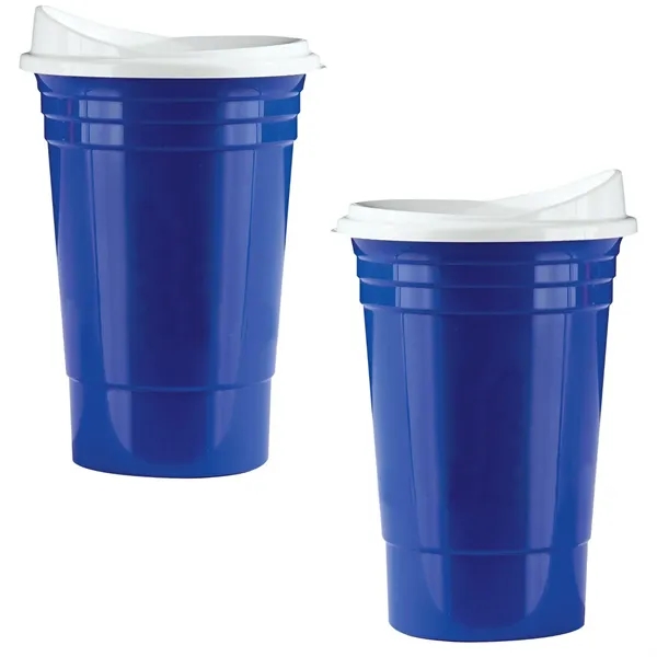 16 oz. polypropylene party cup with lid and double wall insulation.... from ASI 68507 The Magnet Group / Perfect Line