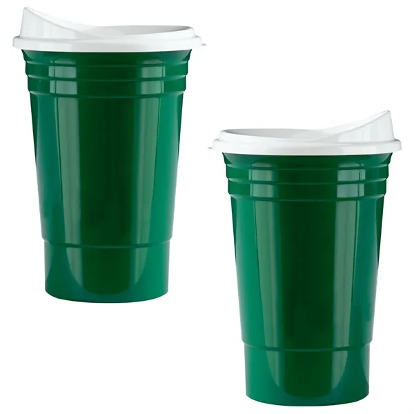 16 oz. polypropylene party cup with lid and double wall insulation.... from ASI 68507 The Magnet Group / Perfect Line