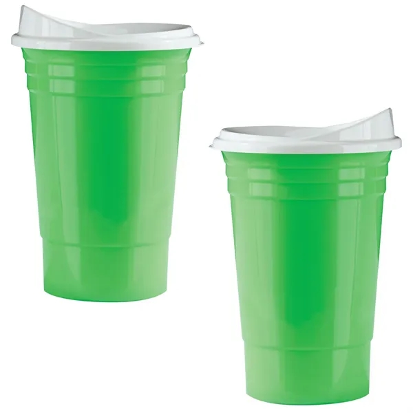 16 oz. polypropylene party cup with lid and double wall insulation.... from ASI 68507 The Magnet Group / Perfect Line