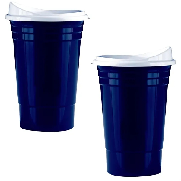 16 oz. polypropylene party cup with lid and double wall insulation.... from ASI 68507 The Magnet Group / Perfect Line