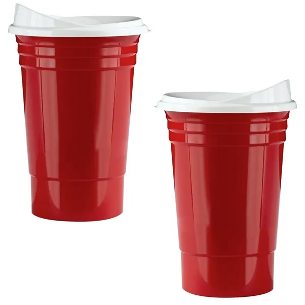 16 oz. polypropylene party cup with lid and double wall insulation.... from ASI 68507 The Magnet Group / Perfect Line