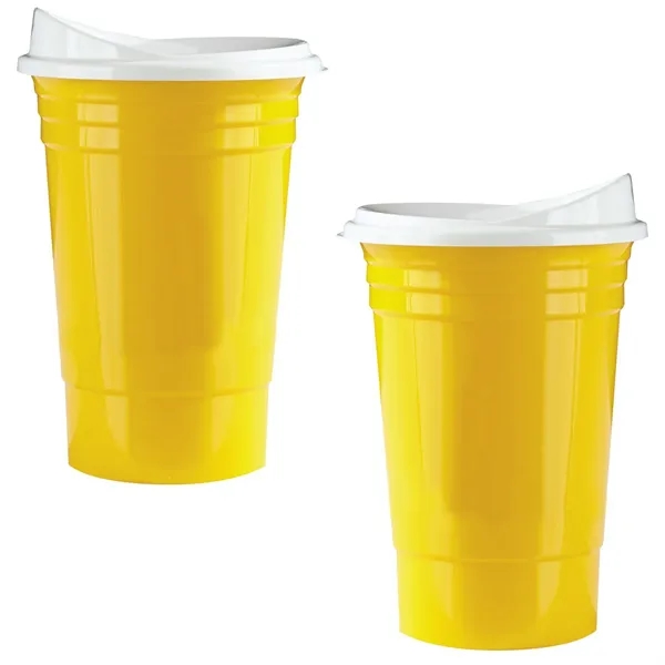 16 oz. polypropylene party cup with lid and double wall insulation.... from ASI 68507 The Magnet Group / Perfect Line