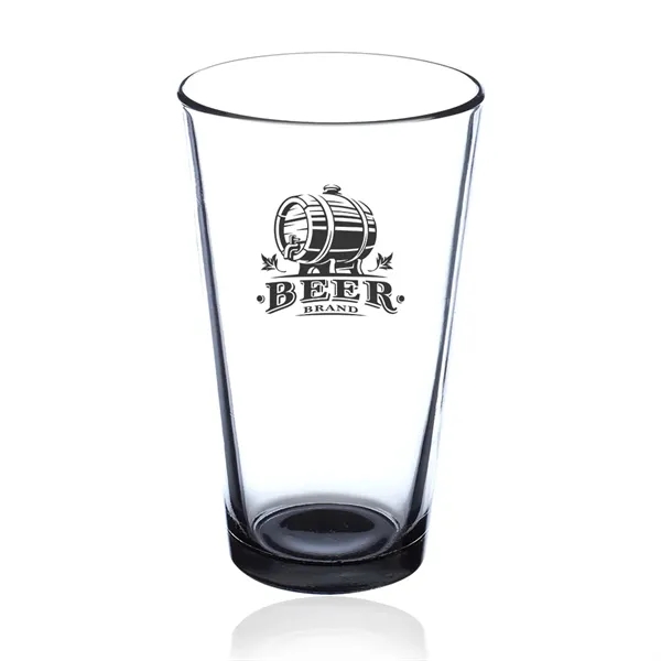 Clear 16 oz. pint glass with thick wall and colored bottom... from ASI 39552 BEL Promo