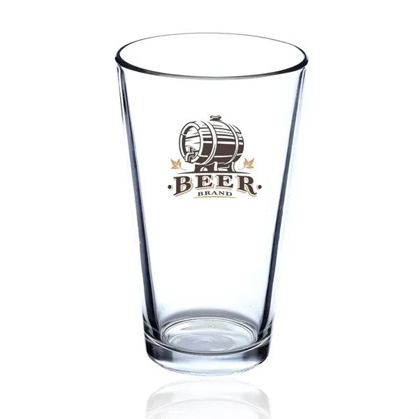 Clear 16 oz. pint glass with thick wall and colored bottom... from ASI 39552 BEL Promo