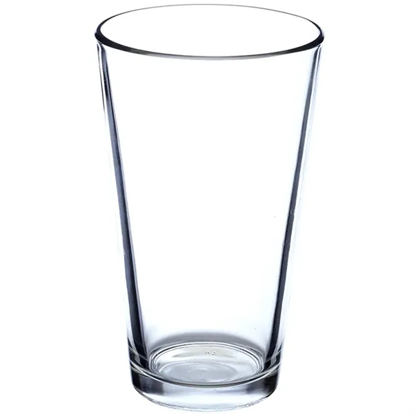Clear 16 oz. pint glass with thick wall and colored bottom... from ASI 39552 BEL Promo